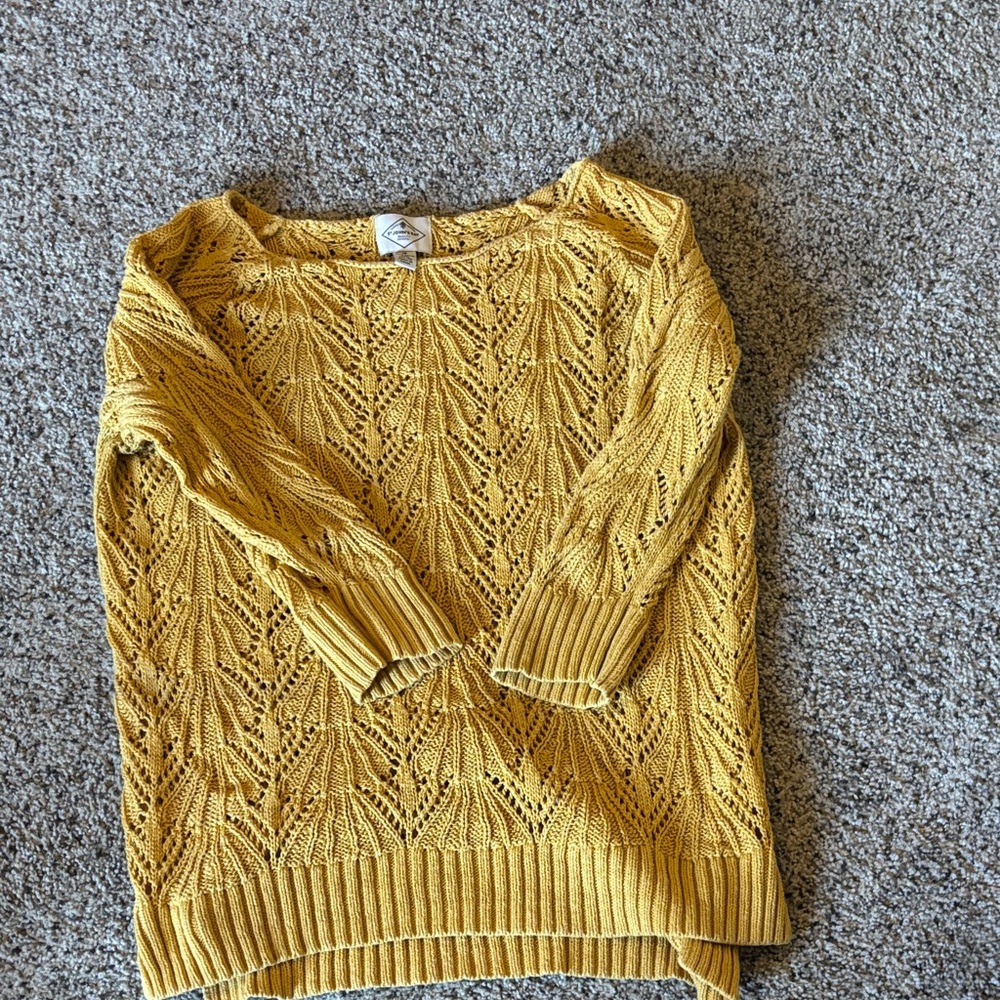 Yellow Knit Women's Sweater